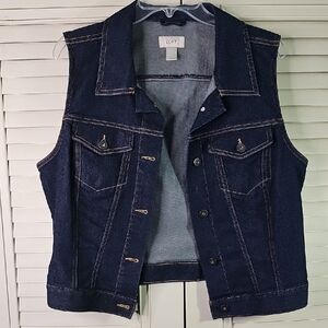 Denim Vest By Loft Blue Size Large